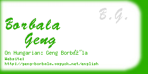 borbala geng business card